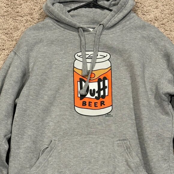 The Simpsons Universal‎ Studios Duff Beer Hoodie Opener Koozie Size Medium - Picture 2 of 12